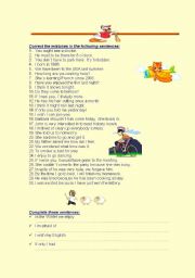 English Worksheet: Review of grammar for advanced students