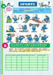 English Worksheet: Sports and equipment. Key included (editable)