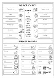 English Worksheet: Sounds