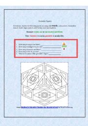 English Worksheet: Geometric Shapes