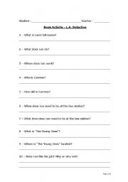 English worksheet: L.A. Detective