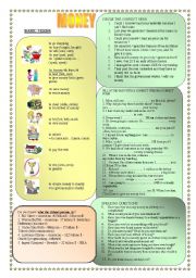 MONEY - basic verbs and synonyms - exercises + speaking 