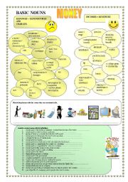 MONEY - basic nouns: expenses and incomes 