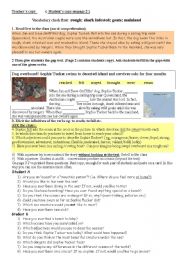 English Worksheet: Dog overboard!       (Short newspaper article)