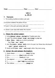 English worksheet: tenses