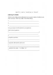 English Worksheet: Apollo moon landing