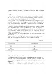 English Worksheet: Verbs