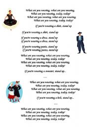 English worksheet: What are you wearing???