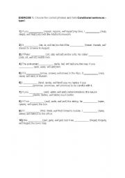 English Worksheet: Conditional Sentences Type 1