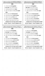 English Worksheet: PRESENT PERFECT: MAKING QUESTIONS 