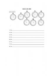 English worksheet: The Time