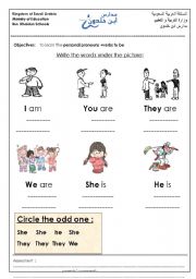 English Worksheet: pronouns