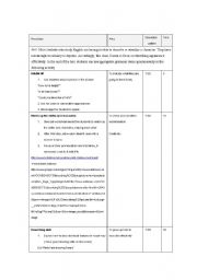 English worksheet: describing classmate lesson plan