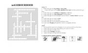 English worksheet: Parts of the city crossword puzzle