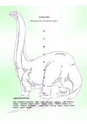 English Worksheet: Dinosaur Acrostic Poem