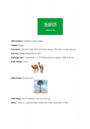 English Worksheet: saudi arabia