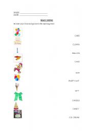 English worksheet: birthday pairs