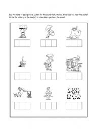 English worksheet: Recognize the P sound