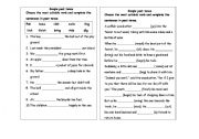 English Worksheet: simple past