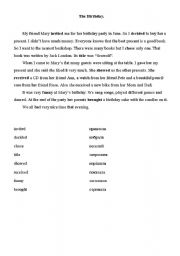 English worksheet: my birthday