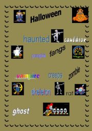 English Worksheet: Halloween Vocabulary 1