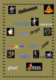 English worksheet: Halloween Vocabulary 1