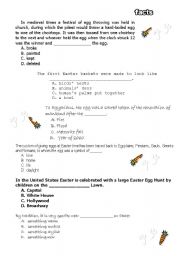 English Worksheet: Easter quiz