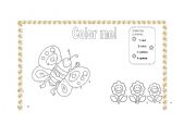 English worksheet: Color the butterfly