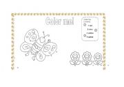 English Worksheet: Color the butterfly