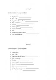 English Worksheet: Can