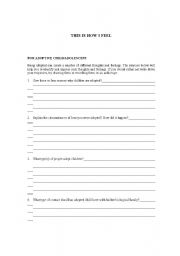 English Worksheet: THIS IS HOW I FEEL