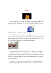 English worksheet: Fire