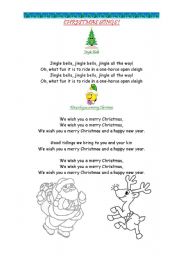English Worksheet: Christmas songs