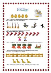 English Worksheet: division