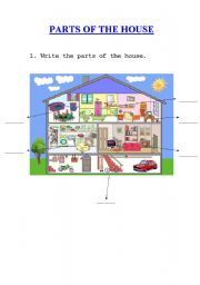 English Worksheet: Parts of the house