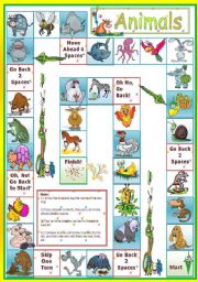 English Worksheet: Animals - game