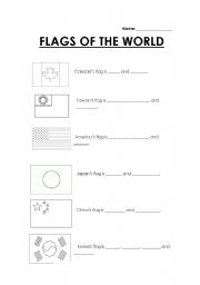 English Worksheet: Flags of the world