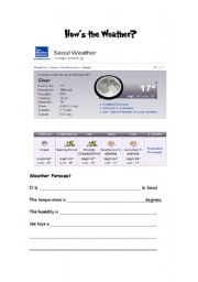 English Worksheet: How is the weather?