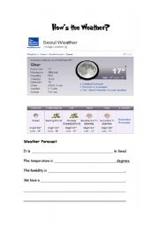 English worksheet: How is the weather?