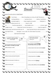 English Worksheet: Simple Present: Dracula