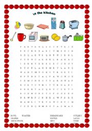 English Worksheet: In the kitchen