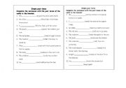 English worksheet: simple past