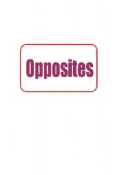 English Worksheet: Opposites