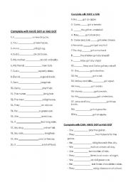 English Worksheet: Have - Has