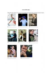 English Worksheet: Personality types