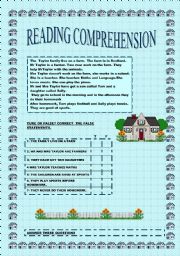 English Worksheet: READING COMPREHENSION