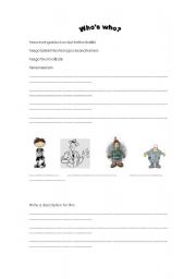 English worksheet: Whos Who? (clothes)