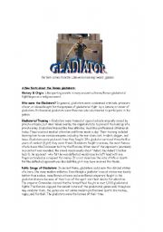 English Worksheet: Gladiator