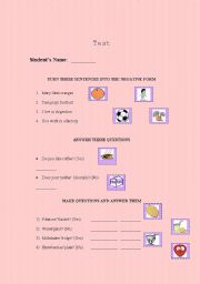 English worksheet: TEST