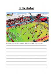 English Worksheet: football - in the stadion 